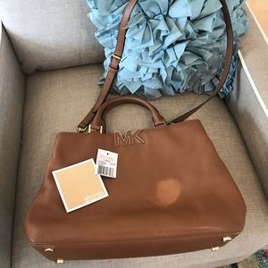 Lg Michael Kors Leather Satchel